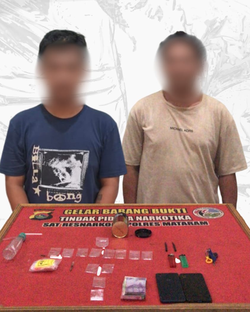 Dua Pengedar Shabu di Mataram Ditangkap