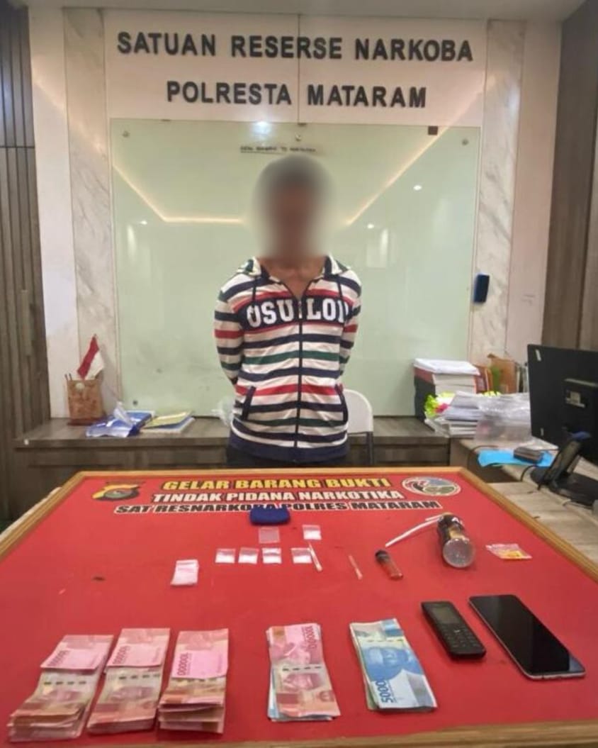 Pengedar Shabu di Karang Bagu Ditangkap, Barang Bukti 7,78 Gram Diamankan